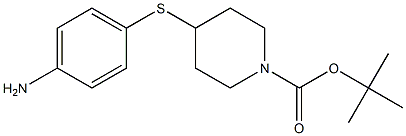 4-(4-Amino-phenylsulfanyl)-piperidine-1-carboxylic acid tert-butyl ester 结构式
