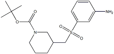 3-(3-Amino-benzenesulfonylmethyl)-piperidine-1-carboxylic acid tert-butyl ester,,结构式