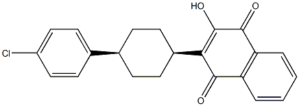 cis-2-[4-(4-chlorophenyl)cyclohexyl]-3-hydroxy-1,4-naphthoquinone Struktur