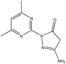 5-Amino-2-(4,6-dimethylpyrimidin-2-yl)-2,4-dihydro-3H-pyrazol-3-one,,结构式