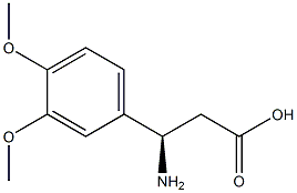 (R)-3-氨基-3-(3,4-二甲氧基苯基)丙酸,,结构式