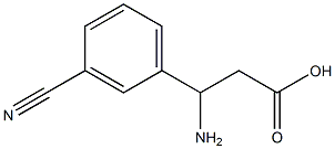 (RS)-3-氨基-3-(3-氰基苯基)丙酸,,结构式