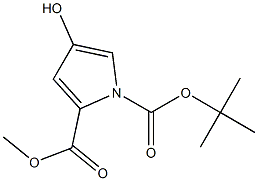 Methyl N-BOC-4-hydroxy-2-pyrrolecarboxylate Struktur