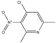 2,6-二甲基-3-硝基-4-氯吡啶, , 结构式