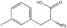 3-iodo-D-phenylalanine 化学構造式