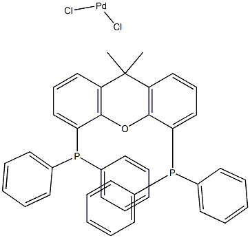 二氯[9,9-二甲基-4,5-双(二苯基磷)氧杂蒽]钯(II),,结构式