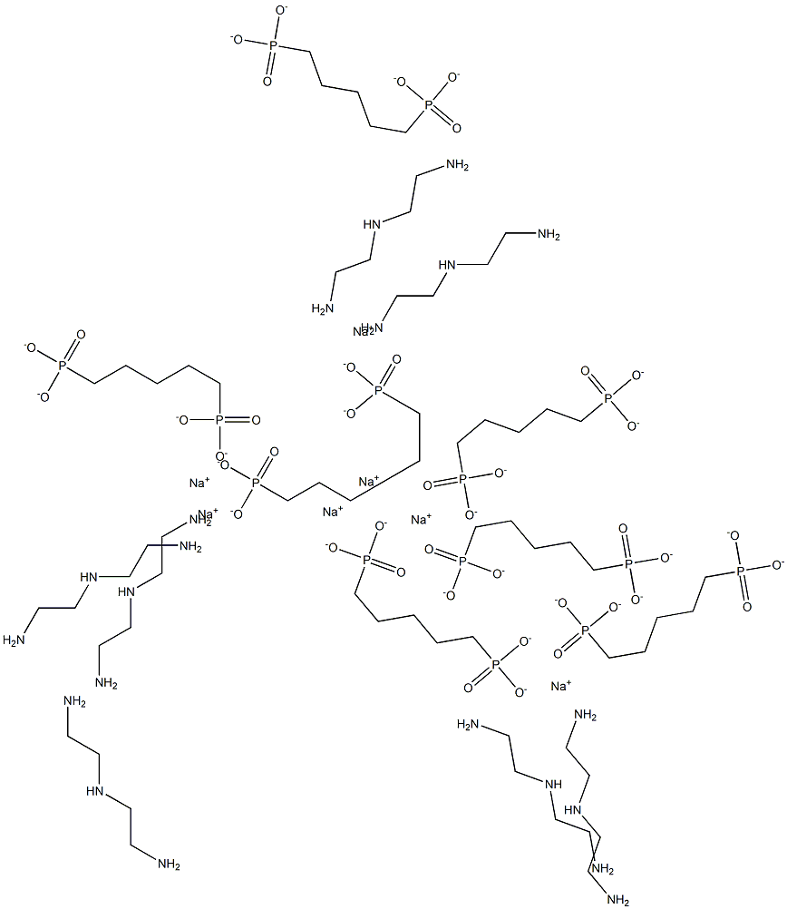二亚乙基三胺五亚甲基膦酸七钠, , 结构式