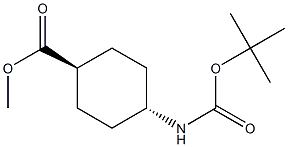 反式-N-BOC-4-氨基环己羧酸甲酯, , 结构式