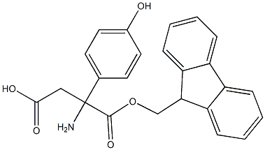 FMOC-(RS)-3-氨基-3-(4-羟基苯基)-丙酸, , 结构式