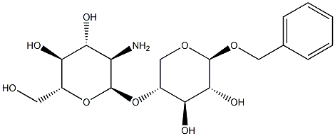 苄基4-O-Α-D-葡糖胺基-Β-D-吡喃木糖苷, , 结构式