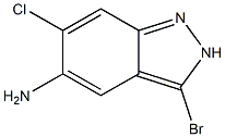 3-Bromo-6-chloro-2H-indazol-5-ylamine Structure