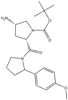 (2S,4S)-tert-butyl 4-amino-2-(2-(4-methoxyphenyl)pyrrolidine-1-carbonyl)pyrrolidine-1-carboxylate Structure