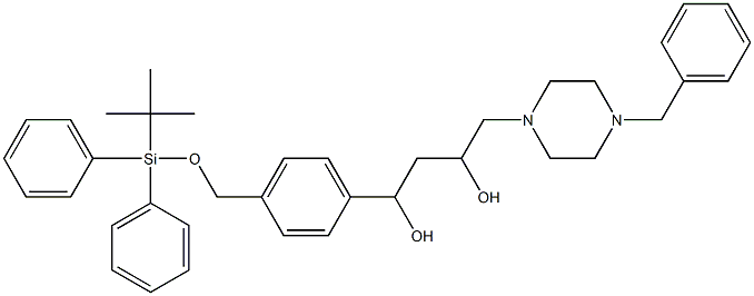  4-(4-benzylpiperazin-1-yl)-1-(4-((tert-butyldiphenylsilyloxy)methyl)phenyl)butane-1,3-diol