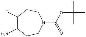 tert-butyl 4-amino-5-fluoroazepane-1-carboxylate,,结构式