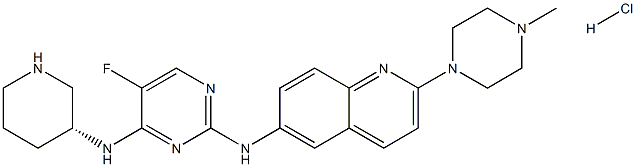  (R)-5-fluoro-N2-(2-(4-methylpiperazin-1-yl)quinolin-6-yl)-N4-(piperidin-3-yl)pyrimidine-2,4-diamine hydrochloride