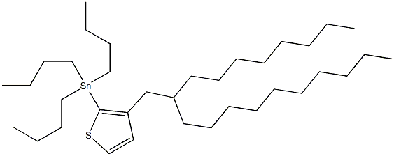 Tributyl-[3-(2-octyl-dodecyl)-thiophen-2-yl]-stannane,,结构式