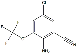 2-三氟甲氧基-4-氯-6-氰基苯胺, , 结构式