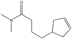 4-(cyclopent-3-en-1-yl)-N,N-dimethylbutanamide 化学構造式