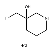 3-(fluoromethyl)piperidin-3-ol hydrochloride Structure