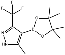 3-甲基-5-(三氟甲基)-1H-吡唑-4-硼酸频哪醇酯,2641339-69-5,结构式