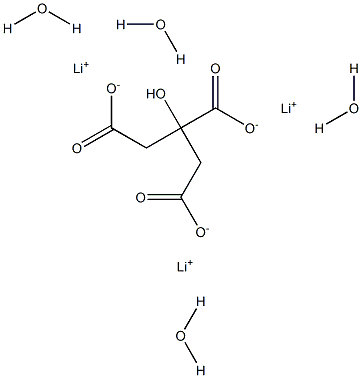 Lithium citrate tetrahydrate Structure