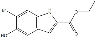 6-Bromo-5-hydroxy-1H-indole-2-carboxylic acid ethyl ester Struktur