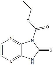 2-Thioxo-2,3-dihydro-imidazo[4,5-b]pyrazine-1-carboxylic acid ethyl ester Struktur