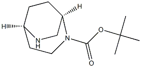 tert-butyl (1R,5R)-2,6-diazabicyclo[3.2.2]nonane-2-carboxylate Struktur