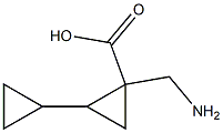 2-AMINOMETHYL-BICYCLOPROPYL-2-CARBOXYLIC ACID Structure