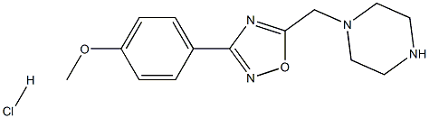 1-[[3-(4-METHOXYPHENYL)-1,2,4-OXADIAZOL-5-YL]METHYL]PIPERAZINE HYDROCHLORIDE Structure
