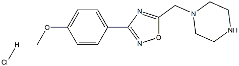 1-[[3-(4-METHOXYPHENYL)-1,2,4-OXADIAZOL-5-YL]METHYL]PIPERAZINE HYDROCHLORIDE Struktur