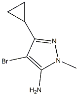 4-BROMO-5-CYCLOPROPYL-2-METHYL-2H-PYRAZOL-3-YLAMINE,,结构式