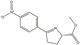 (S)-5-(4-NITRO-PHENYL)-3,4-DIHYDRO-2H-PYRROLE-2-CARBOXYLIC ACID METHYL ESTER Structure