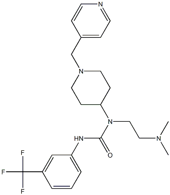 N-[2-(DIMETHYLAMINO)ETHYL]-N-[1-(PYRIDIN-4-YLMETHYL)PIPERIDIN-4-YL]-N'-[3-(TRIFLUOROMETHYL)PHENYL]UREA Structure