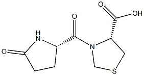 (R)-3-[(S)-(5-氧代-2-吡咯烷基)羰基]-四氢噻唑-4-羧酸,,结构式