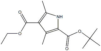 3,5-二甲基吡咯-2,4-二羧酸-2-叔丁酯-4-乙酯, , 结构式