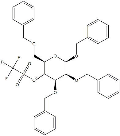 1,2,3,6-Tetra-O-benzyl-4-O-trifluoromethanesulfonyl-b-D-mannopyranose,,结构式