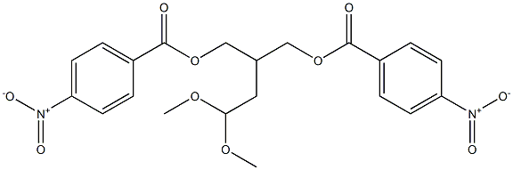 1,3-Propanediol, 2-(2,2-dimethoxyethyl)-, bis(4-nitrobenzoate),,结构式