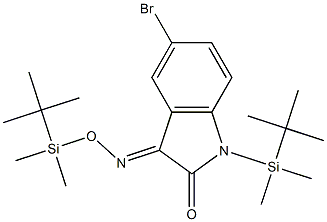 1H-Indole-2,3-dione, 5-bromo-1-(tert-butyldimethylsilyl)-, 3-[(O-tert- butyldimethylsilyl)oxime] Struktur