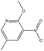 2-Methoxy-5-methyl-3-nitropyridine 98%,,结构式