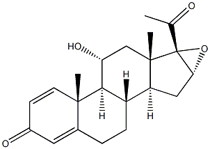 11A-HYDROXY -16A,17A-EPOXY PREGNA-1,4-DIENE-3,20-DIONE Struktur