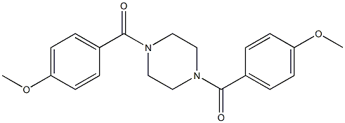 1,4-dianisoylpiperazine Struktur