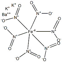 potassium barium hexanitroferrate(II) Struktur