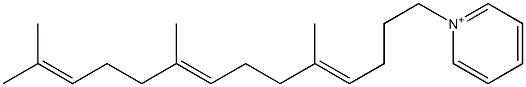 N-(5,9,13-trimethyl-4,8,12-tetradecatrienyl)pyridinium Structure