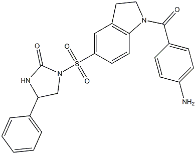 1-(1-(4-aminobenzoyl)indoline-5-sulfonyl)-4-phenyl-4,5-dihydroimidazol-2-one|