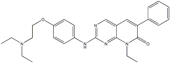 2-(4-(2-diethylaminoethoxy)phenylamino)-8-ethyl-6-phenyl-8H-pyrido(2,3-d)pyrimidin-7-one