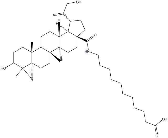 N-(3,30-dihydroxylup-20(29)-en-28-oyl)-11-aminoundecanoic acid,,结构式