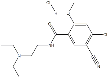 N-(diethylaminoethyl)-4-chloro-5-cyano-2-methoxybenzamide hydrochloride Struktur