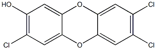 2-HYDROXY-3,7,8-TRICHLORODIBENZO-PARA-DIOXIN 结构式