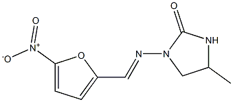 4-METHYL-1-((5-NITROFURFURYLIDENE)AMINO)-2-IMIDAZOLIDINONE 结构式